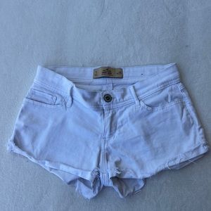 White Hollister cut off shorts Size 1
